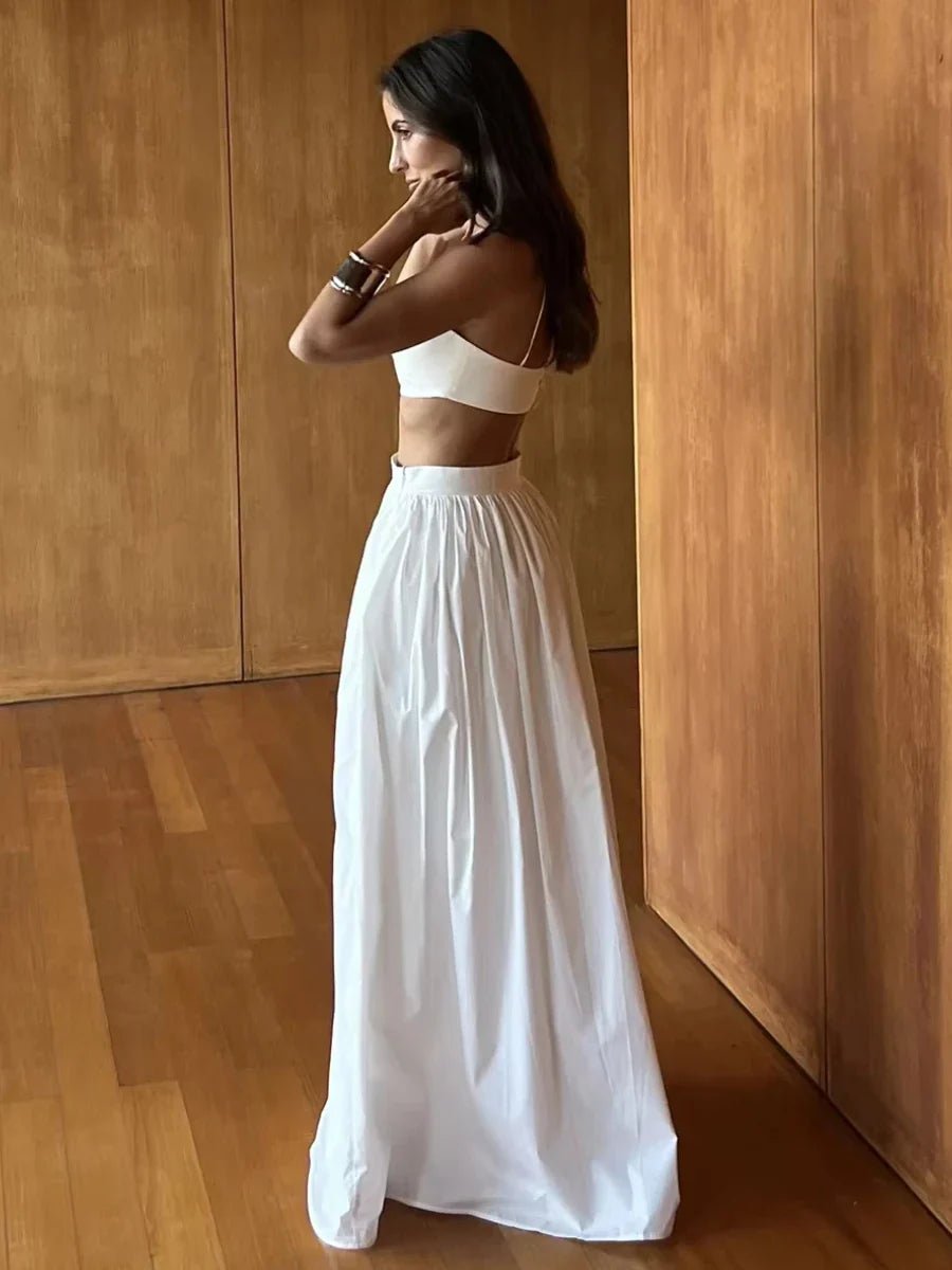 Chanelle Strappy Crop Top Two-Piece Set