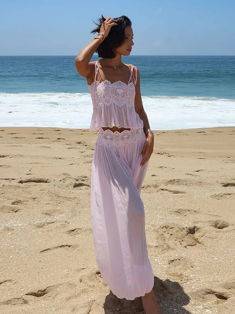 Iris Floral Lace Two-Piece Set