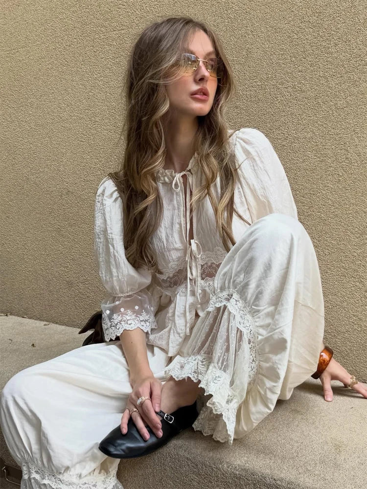 Natasha Lace Lantern Suit
