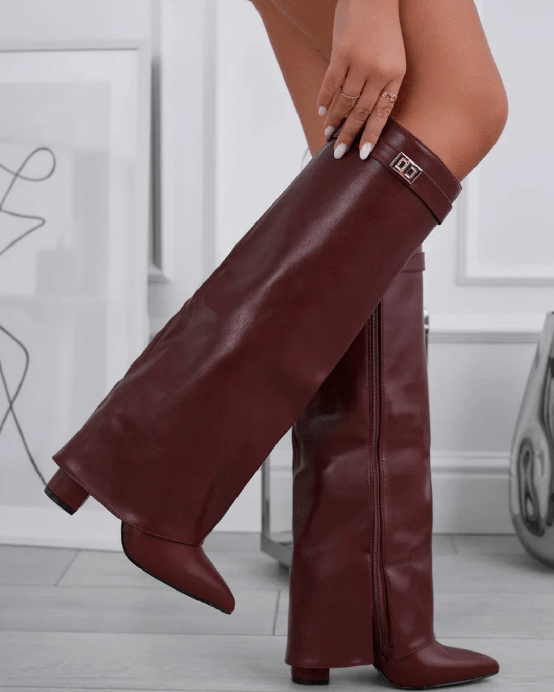 Jasmin Leather Lace-Up Boots