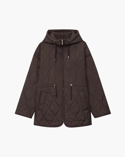 ZEYA - Abbie Hooded Quilted Jacket with Drawstring