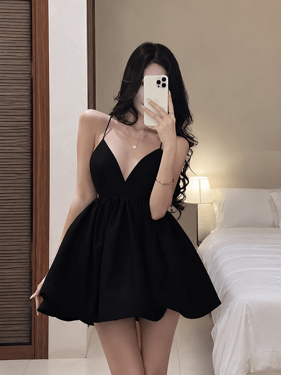 ZEYA - Abbie V Neck Layered Mini Dress