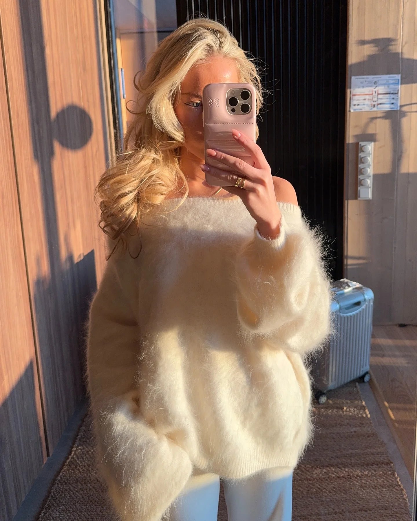 ZEYA - Addison Off - Shoulder Mohair Sweater