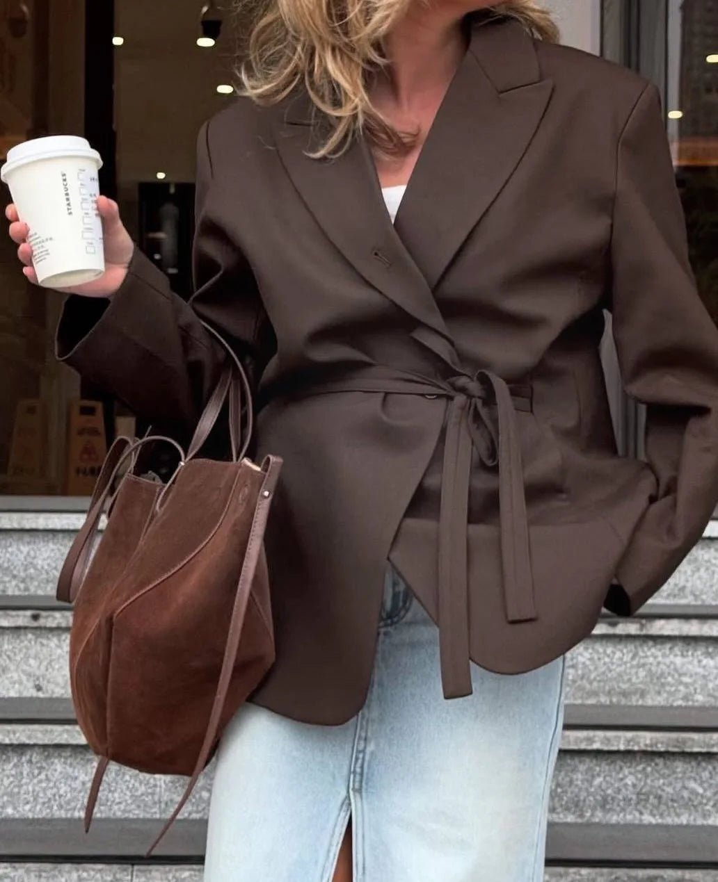 ZEYA - Adora Lace Up Blazer