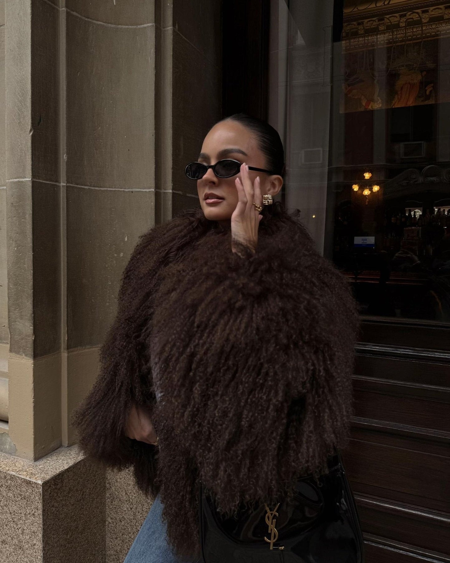 ZEYA - Almira Fuzzy Faux Fur Coat