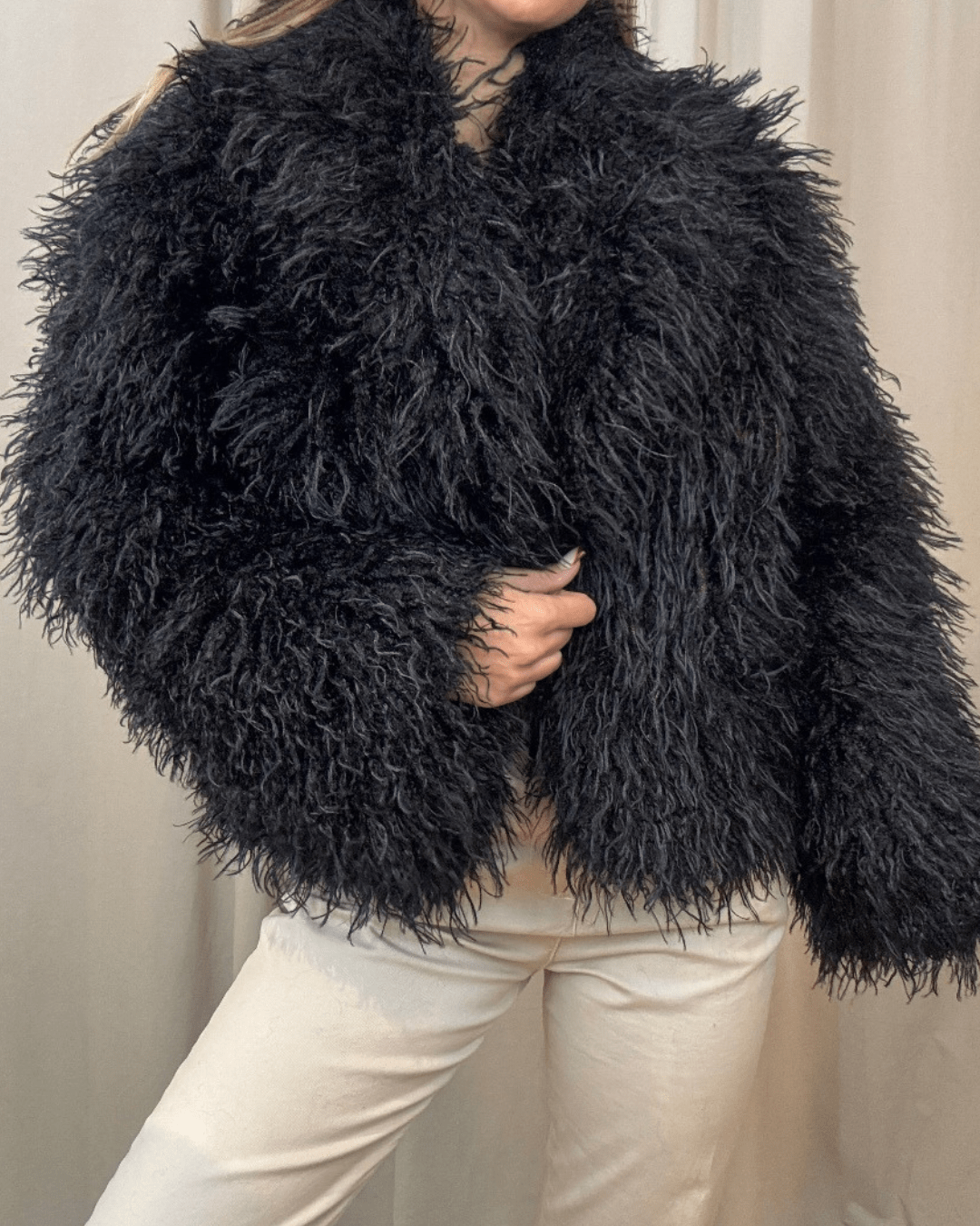 ZEYA - Almira Fuzzy Faux Fur Coat