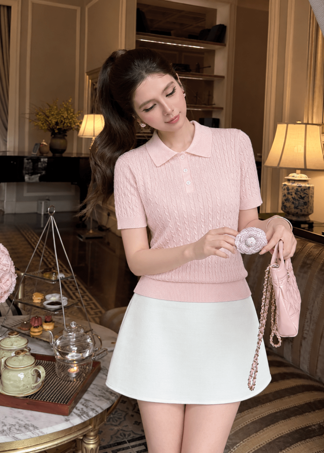ZEYA - Amanda Knitted Polo Top