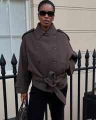 Anne Double Breasted Belted Coat
