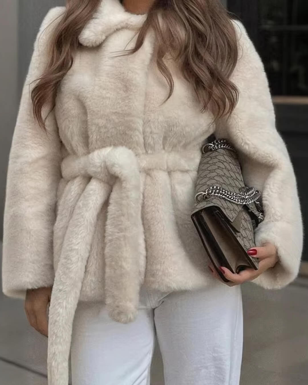 ZEYA - Ariana Faux Fur Coat with Belt