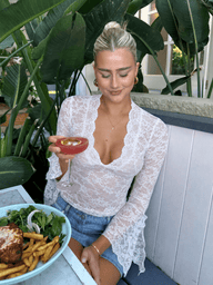 Aurore V-Neck Lace Top