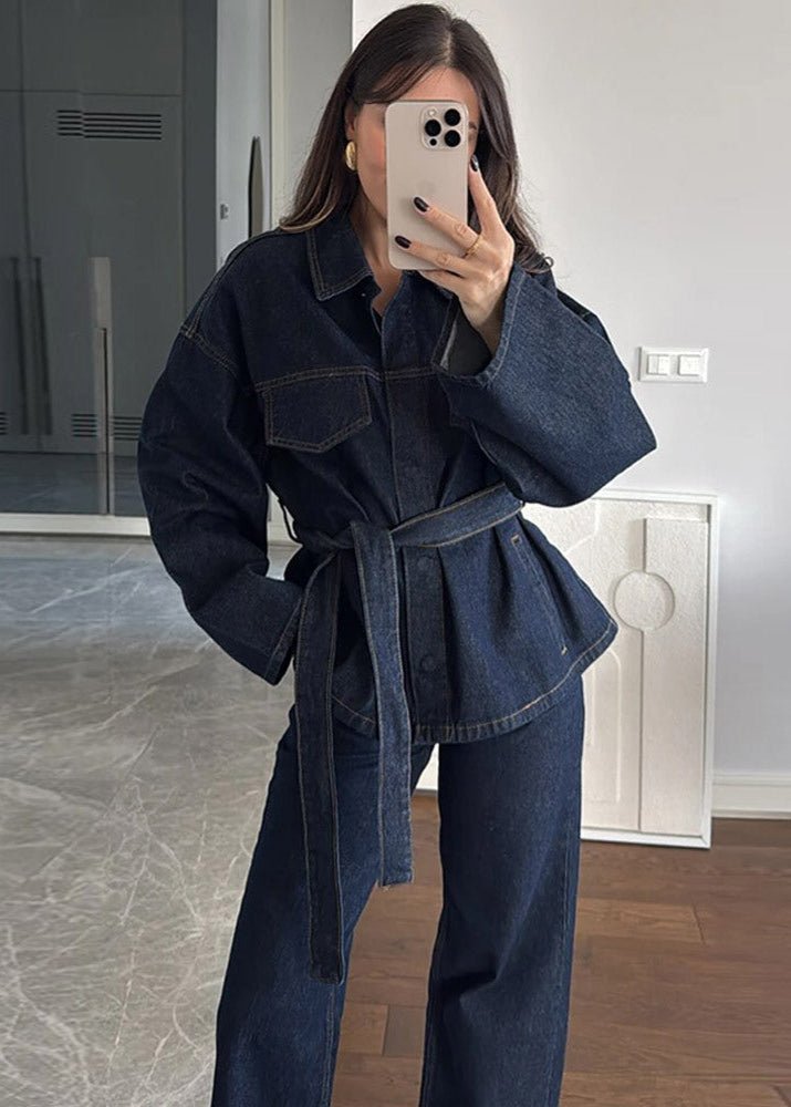 ZEYA - Avery Belted Denim Set