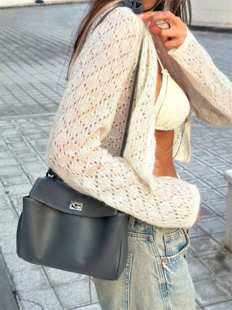 ZEYA - Beverly Hollow Cropped Cardigan