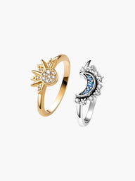 Brietta Celestial Sun & Moon Ring Set