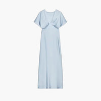 Briona V Neck Satin Midi Dress