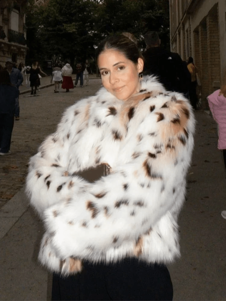 ZEYA - Camella Leopard Faux Fur Coat
