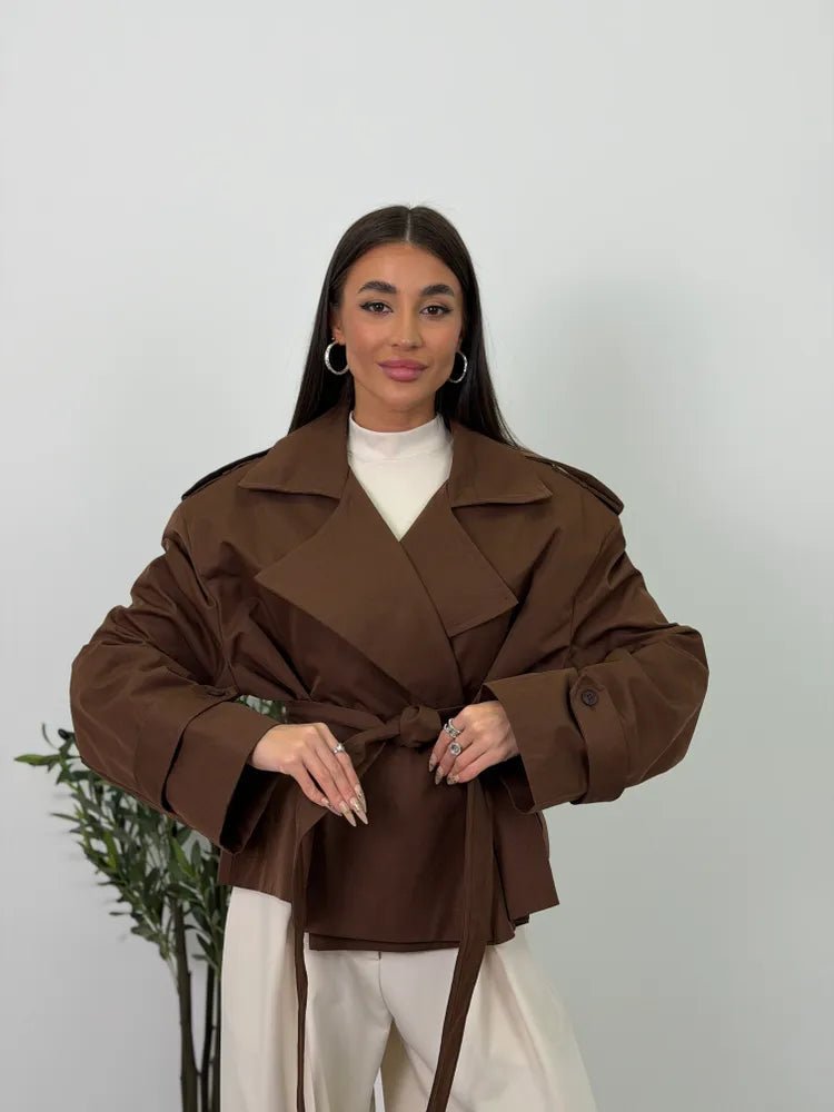 ZEYA - Candice Cropped Trench Coat