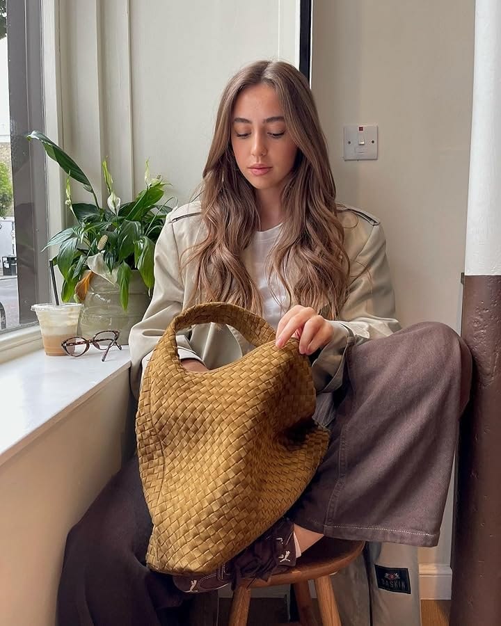 ZEYA - Clara Woven Faux Suede Tote Bag
