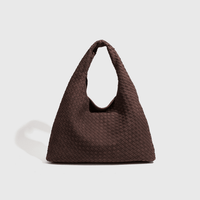 Clara Woven Faux Suede Tote Bag