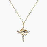 Tabitha Gemstone Cross Pendant Necklace