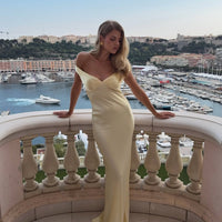Dayanara Off-Shoulder Satin Maxi Dress