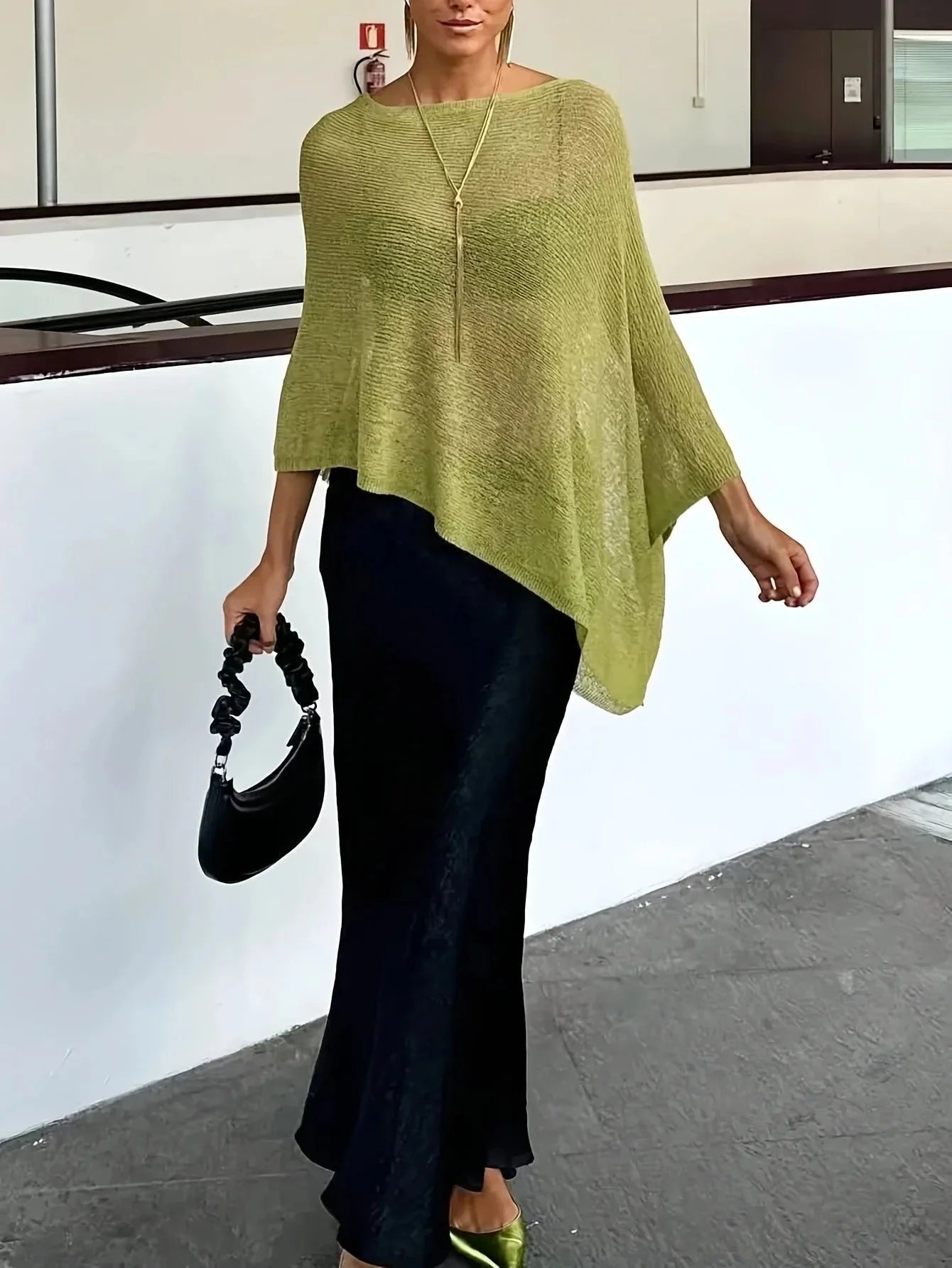 ZEYA - Effie Batwing Knitted Shawl Top