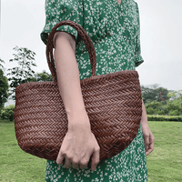Eira Handwoven Leather Tote Bag