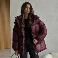Elaine Drawstring Hooded Puffer Coat
