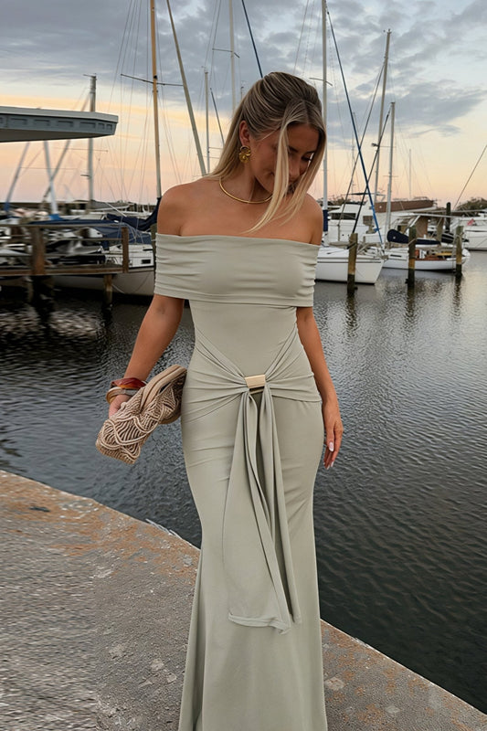 ZEYA - Ellie Off-Shoulder Bodycon Maxi Dress