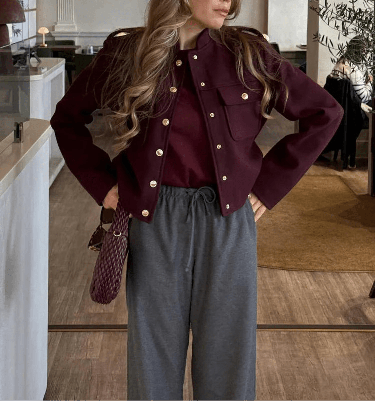 ZEYA - Elsa Bomber Jacket with Golden Details