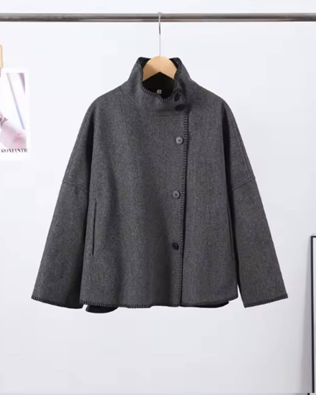 ZEYA - Emma High Neck Button Jacket