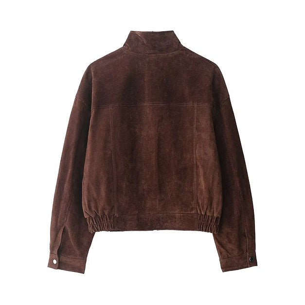 ZEYA - Esther Wide Shoulder Suede Jacket