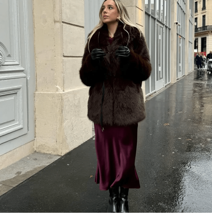 ZEYA - Feliz Faux Fur Coat with Belt