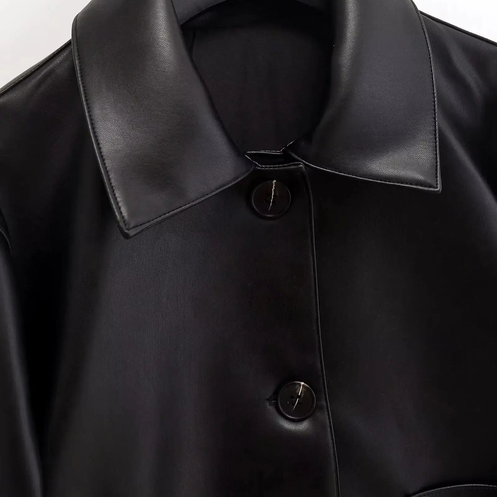 ZEYA - Gianne Cropped Faux Leather Jacket