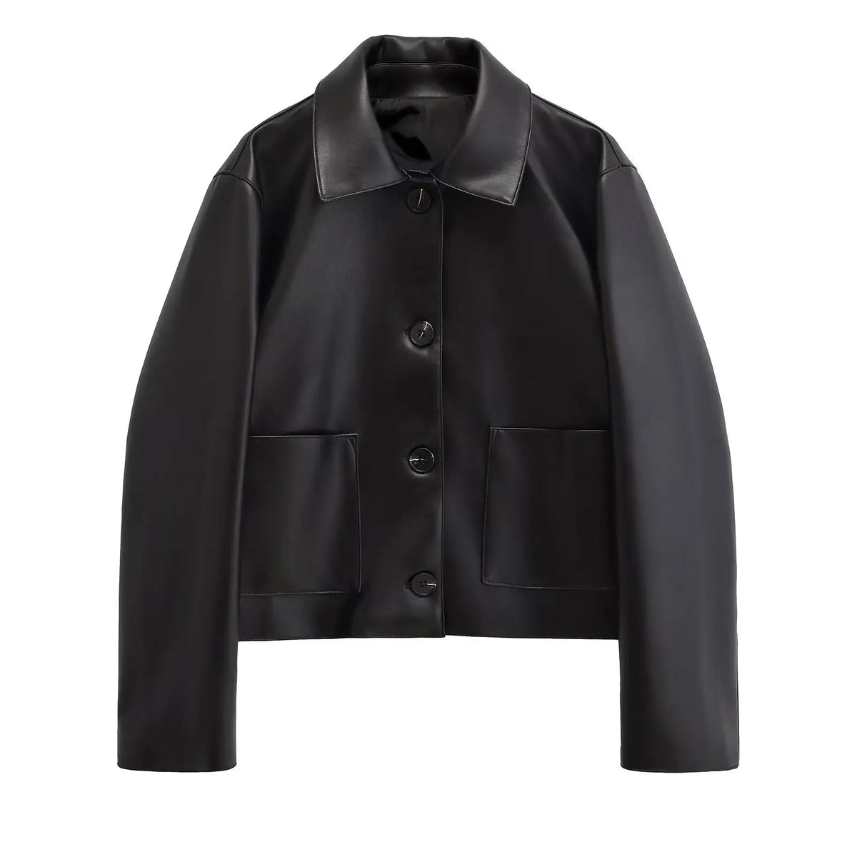 ZEYA - Gianne Cropped Faux Leather Jacket