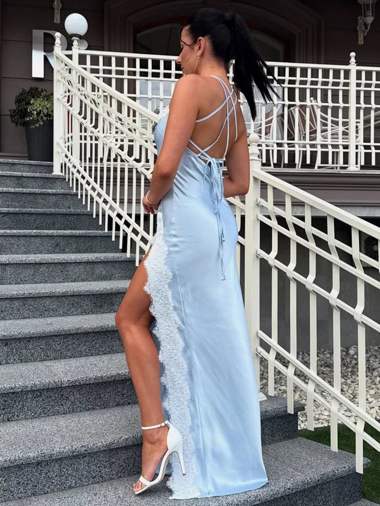 ZEYA - Gisele Lace Side Slit Maxi Dress