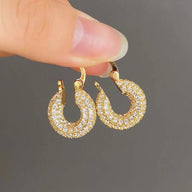 Greta Pave Hoop Earrings