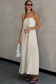 Hana Strapless Backless Maxi Dress