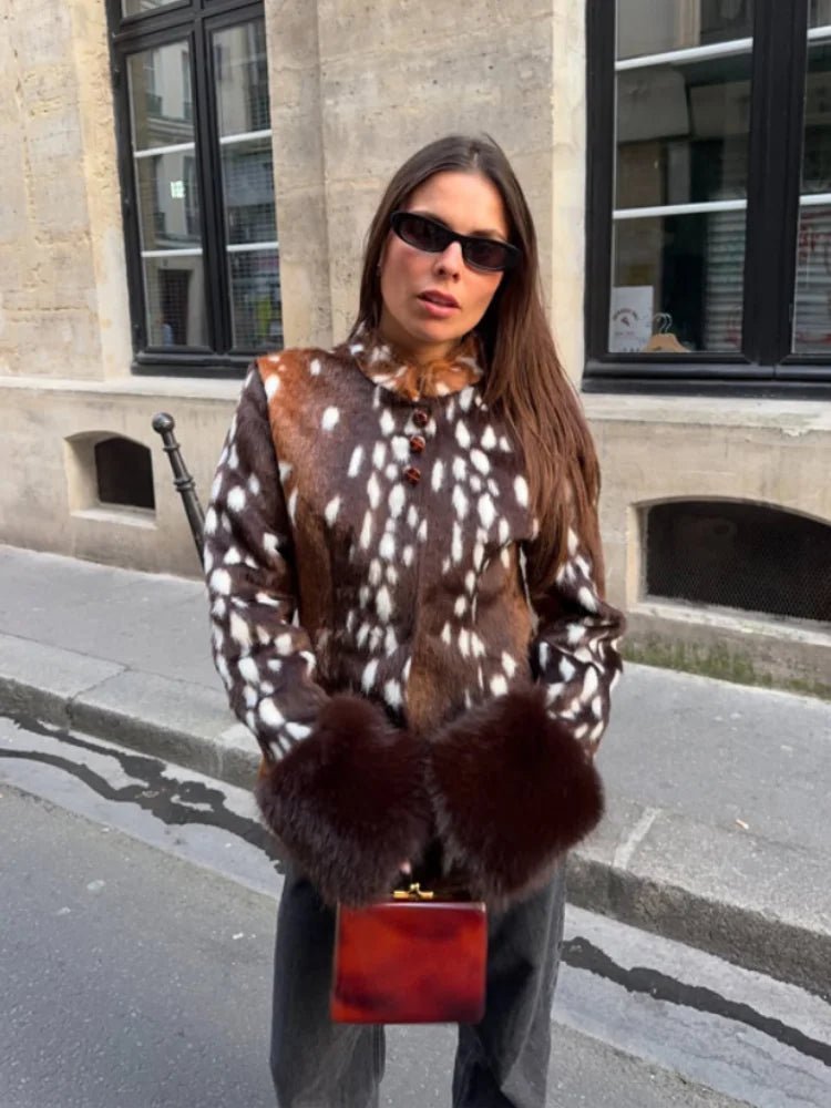 ZEYA - Harriet Stand Collar Faux Fur Jacket