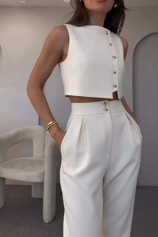 ZEYA - Hayley Cropped Top Two-Piece Set