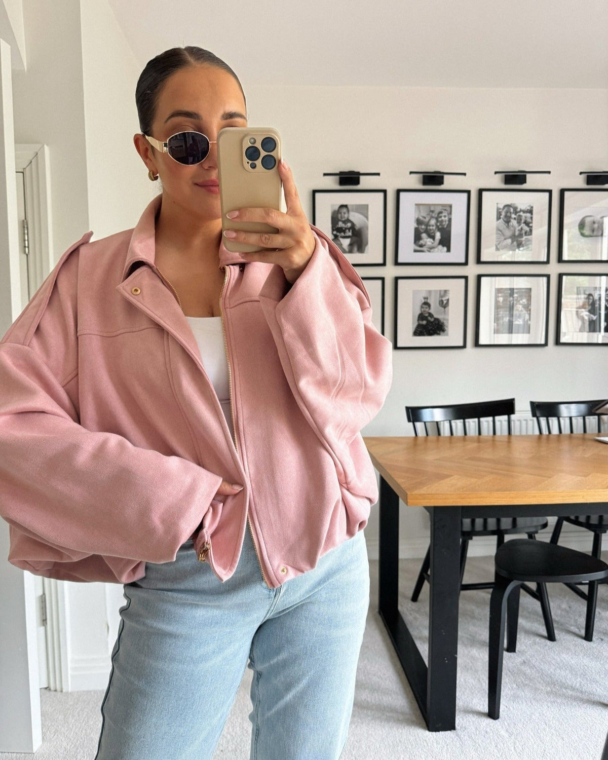ZEYA - Helen Faux Suede Bomber Jacket