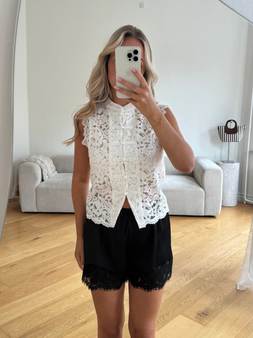 ZEYA - Helen Mandarin Lace Top
