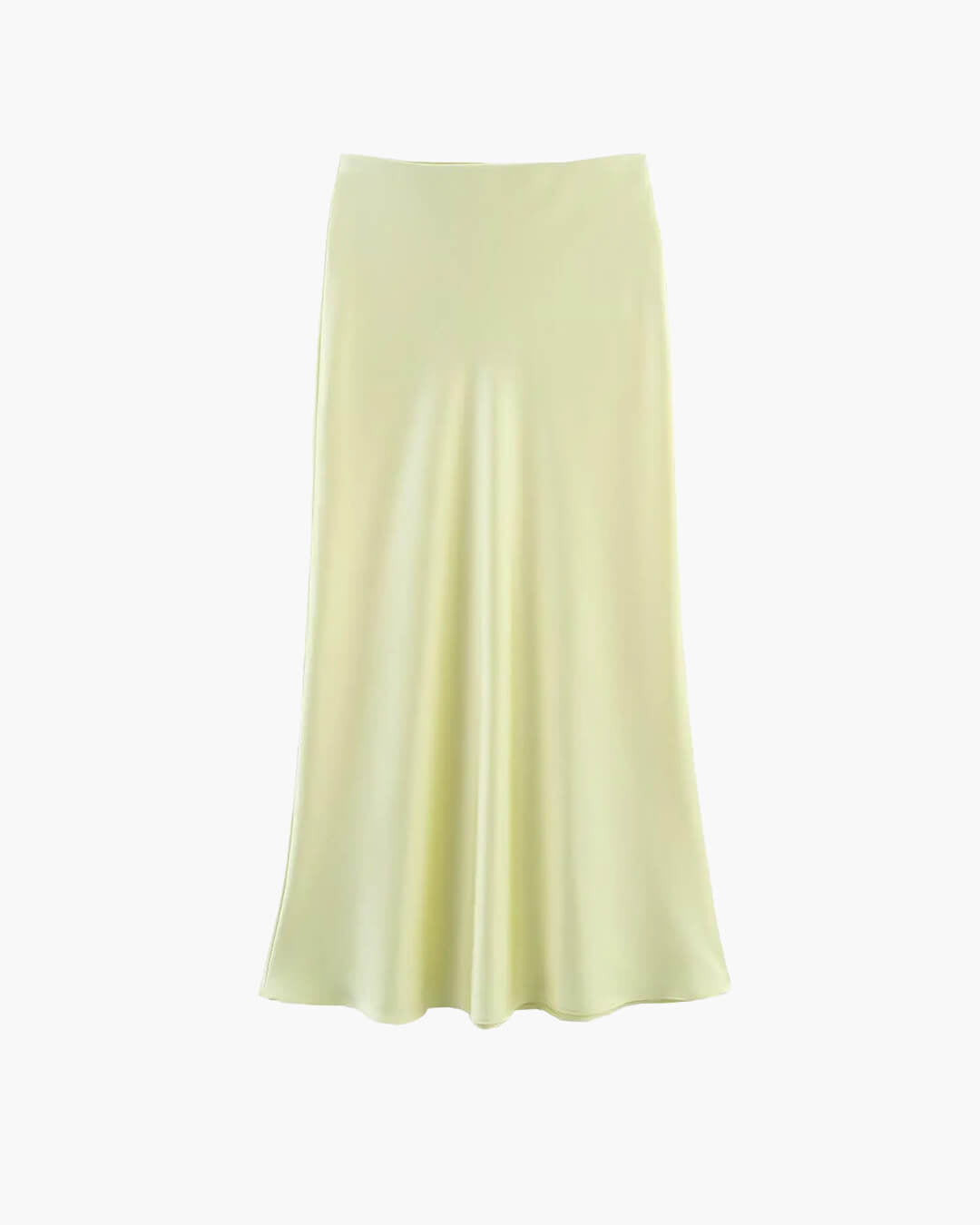 ZEYA - Hilde High Waist Black Satin Midi Skirt