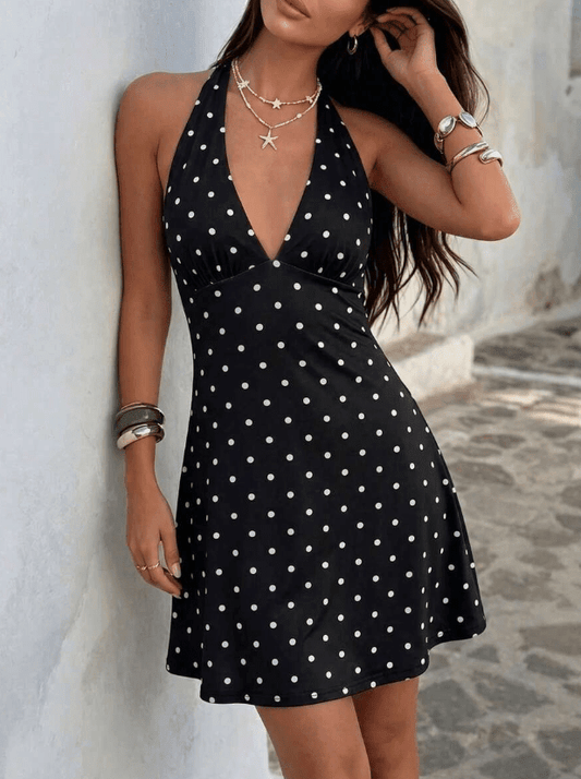 ZEYA - Isabel Backless Polka Dot Mini Dress