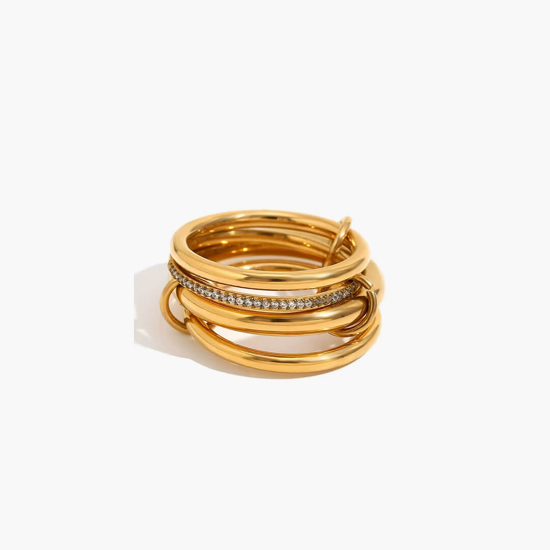 ZEYA - Ivana Minimalist Four Stacked Ring
