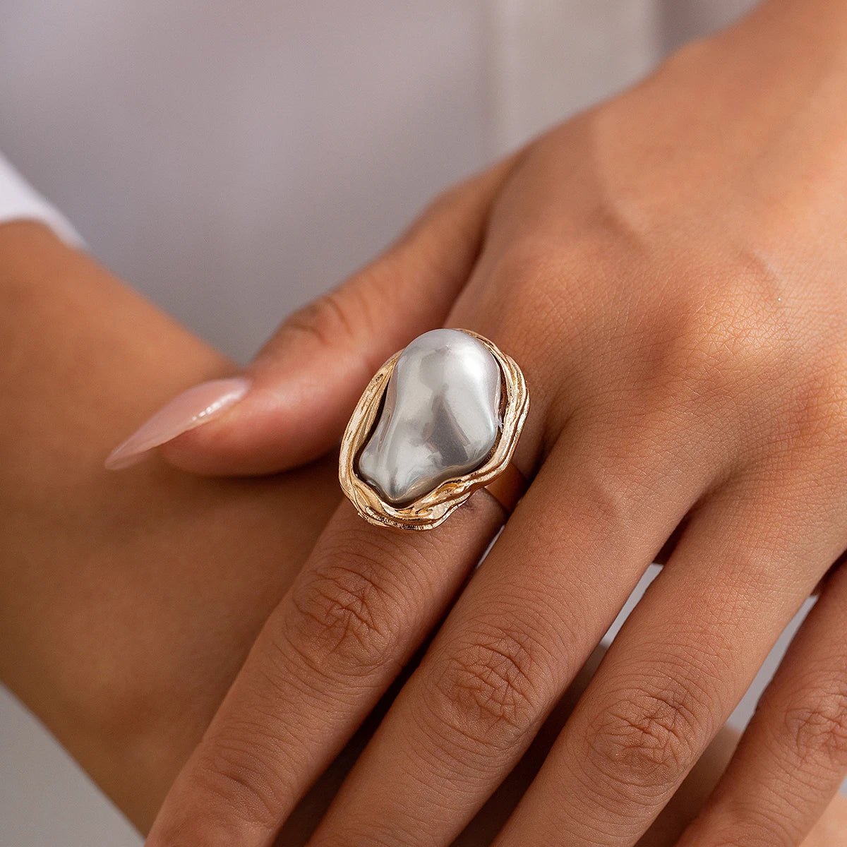 ZEYA - Ivy Adjustable Pearl Ring