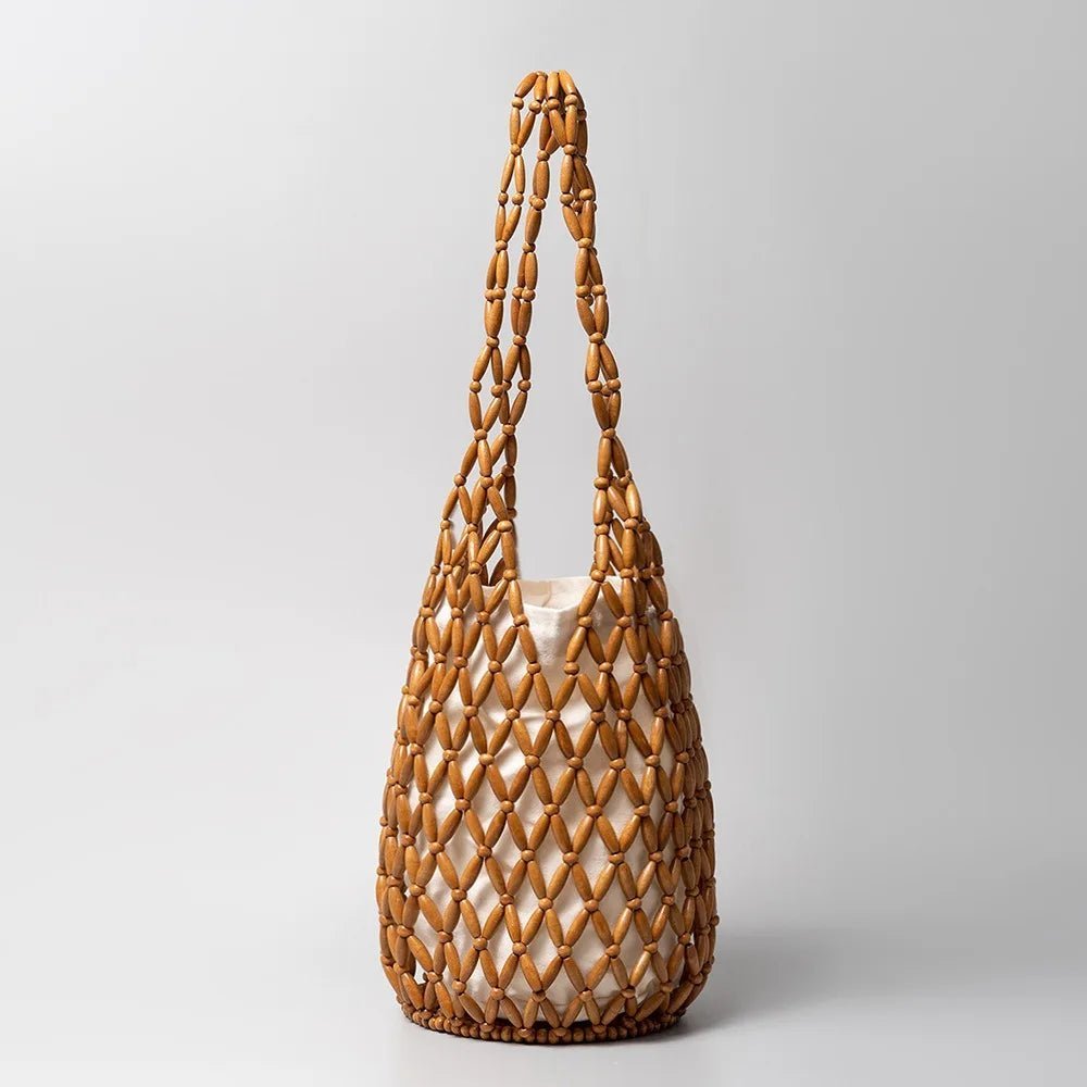 ZEYA - Jessica Woven Beaded Tote Bag