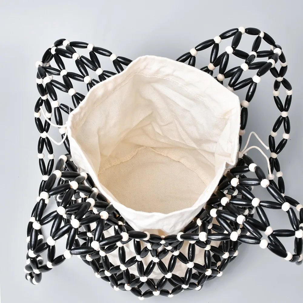 ZEYA - Jessica Woven Beaded Tote Bag
