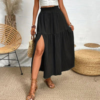 Kalia Bohemian Midi Ruffle Skirt