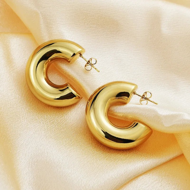 ZEYA - Kallie Gold Chunky Hoop Earrings
