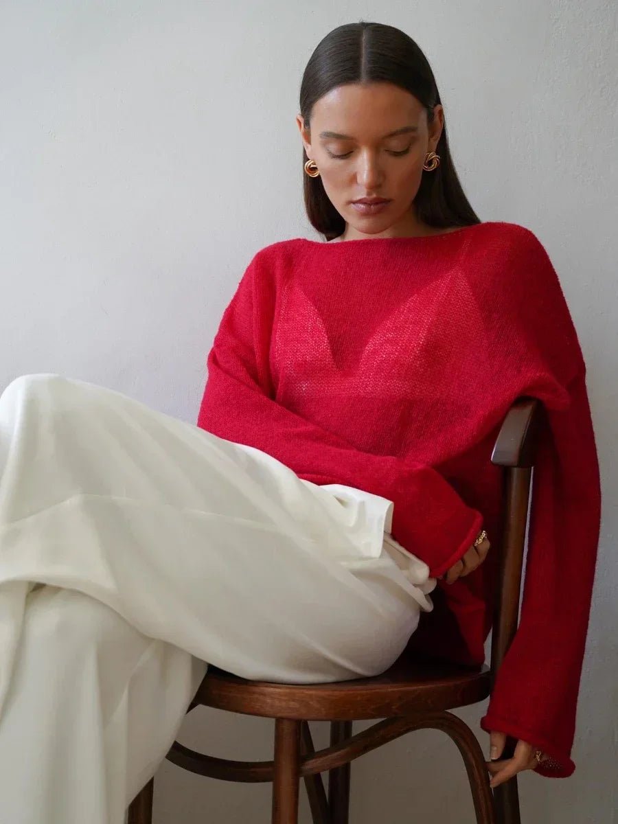 ZEYA - Katelyn Hollow Knit Sweater